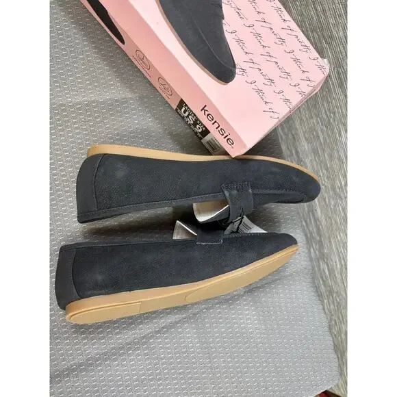 Kensie Womens Yelena Loafers Flats Size 9 Black Slip On Comfort Casual Shoes NEW - Picture 3 of 8